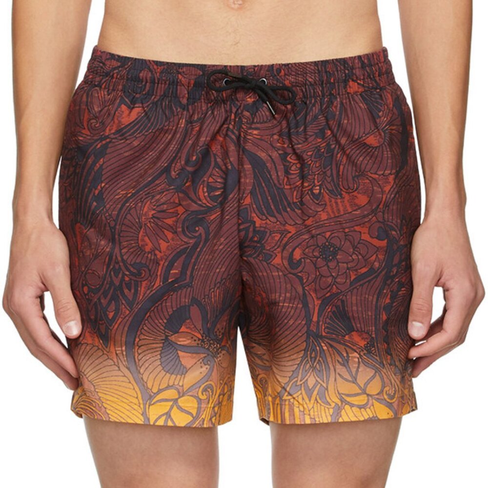 BNWT AW20 DRIES VAN NOTEN PHIBBS SWIM SHORTS BROWN XL